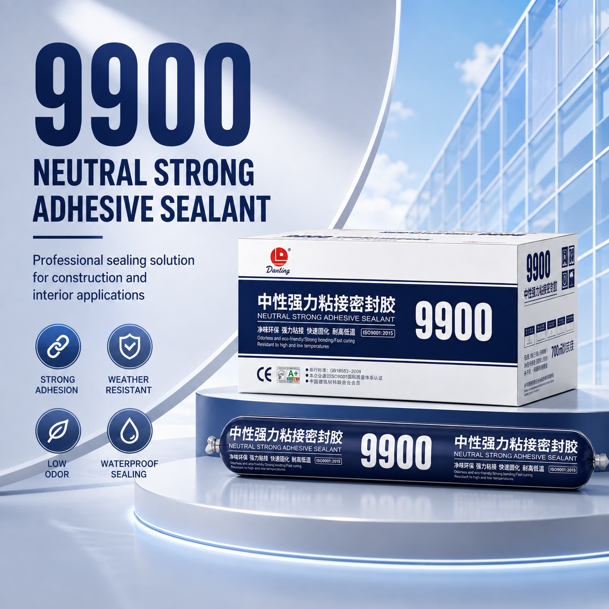 9900 Premium Neutral Silicone Sealant  Superior Bonding & Long-Lasting Protection