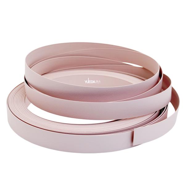A2054 Matte Blush Pink PVC Edge Banding Strip, Wear Resistant Furniture Edge Tape For Wardrobe Cabinet Vanity
