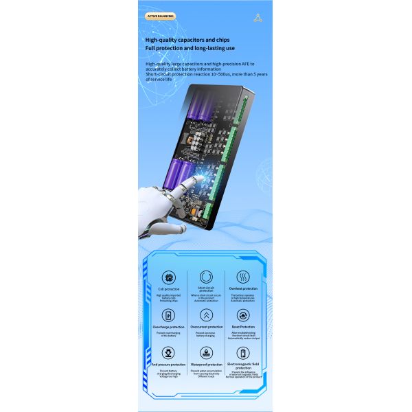 Enerkey 20A Smart Balancer 4S 8S 12S 16S 20S 24S 40A 60A with CAN and Bluetooth Active balancer for Electric Vehicle