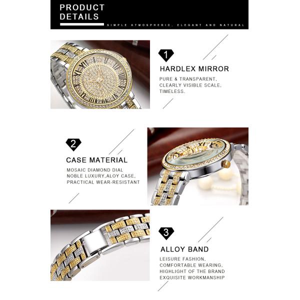 10bar Waterproof Silver Diamond Watch Womens , PC21 White Gold Diamond Watch