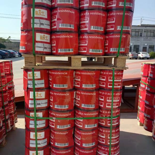 Customized 25KG Hot Dipped Galvanized Barbed Wire Fencing Bwg16 - 1/2 4 Point