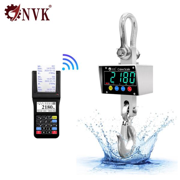 NVK High precison Industrial 304 Stainless Steel material Waterproof hanging crane scale with wireless device