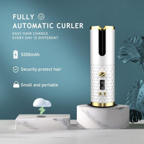 Беспроводной керамический автоматический вращая керамический Curler волос перезаряжаемые 50HZ/60HZ