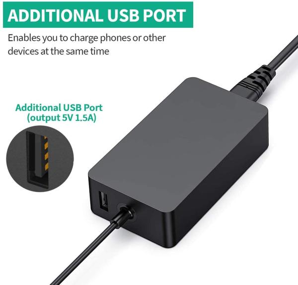 44W 15V 2.58A Microsoft Surface Pro Charger Power Supply For Laptop