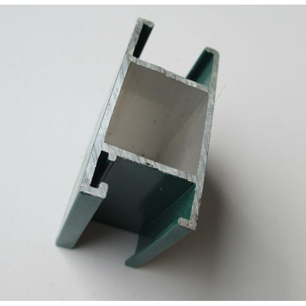 Small Size Green Powder Coated Aluminum Door Profiles For Outdoor Installation