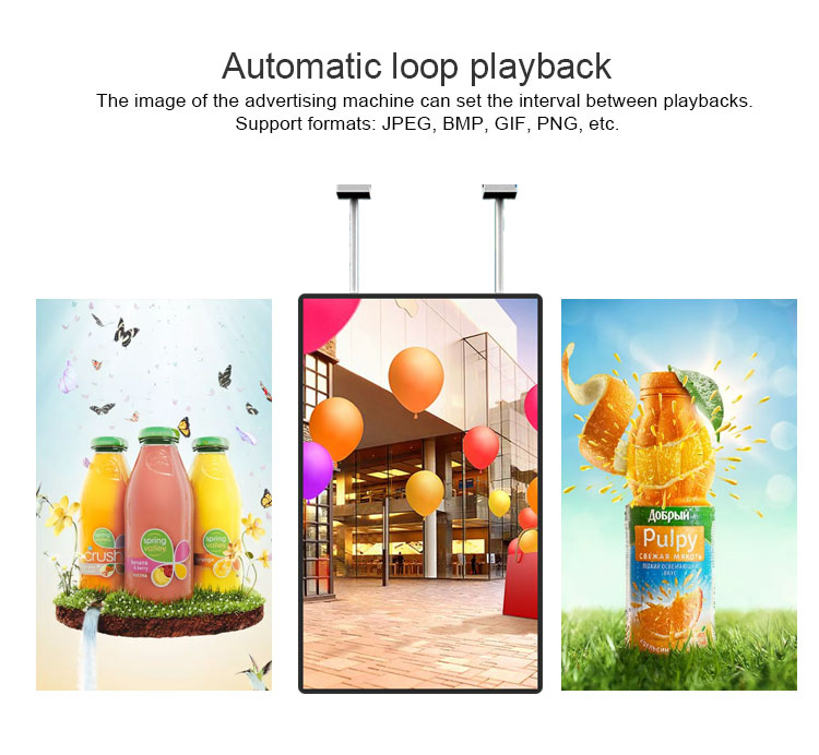 Потолок установил 43 дюйма 2500cd/m2 TFT LCD рекламируя дисплей