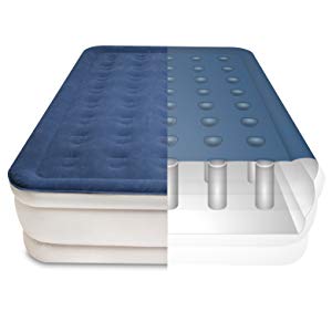 Grey Color Anti Decubitus Air Mattress , Flocking Material High Raised Air Bed
