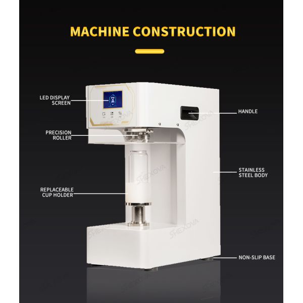 Portable Non Rotating Cans Sealing Machine Automatic With Adjustable Base