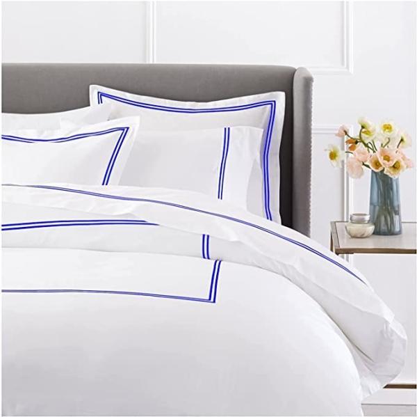 European and American Style 400TC Luxury Embroidered Duvet Cover Set for Queen Size Bed