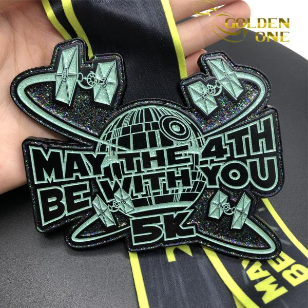 Custom Enamel Metal Sports Medal Casting Devil Carnival With Webbing