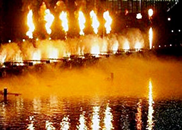 Classic Dubai Singing Fountains , Multi Colored Flaming Water Fountain