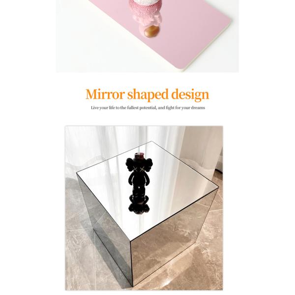 Hotel Light Luxury PET Decorative Bamboo Charcoal Wood Veneer Mirror Wall Panel