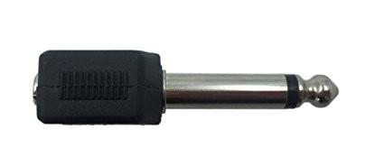 Y Splitter Microphone Audio Cable Connectors 1/4 Inch Mono Male to Dual 3.5mm Female