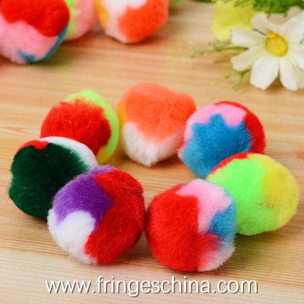 Wholesale Beautiful Multicolored DIY Decoration Acrylic Fiber Pom Pom Ball