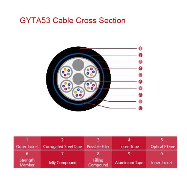Double Armoured Fiber Cable , Double Sheathed Fiber Optic Network Cable