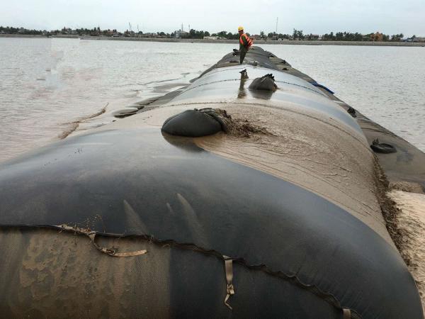12.6m Circumference DEWATERING BAGS for Sand-filled Cofferdam Reclamation and Land Reclamation