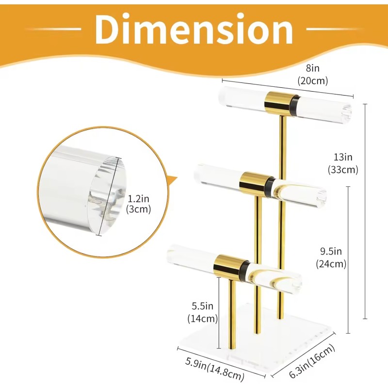 High Quality Customizable Transparent Jewelry Storage Rack Acrylic Riser Display Rack Durable Sturdy Item Storage Rack