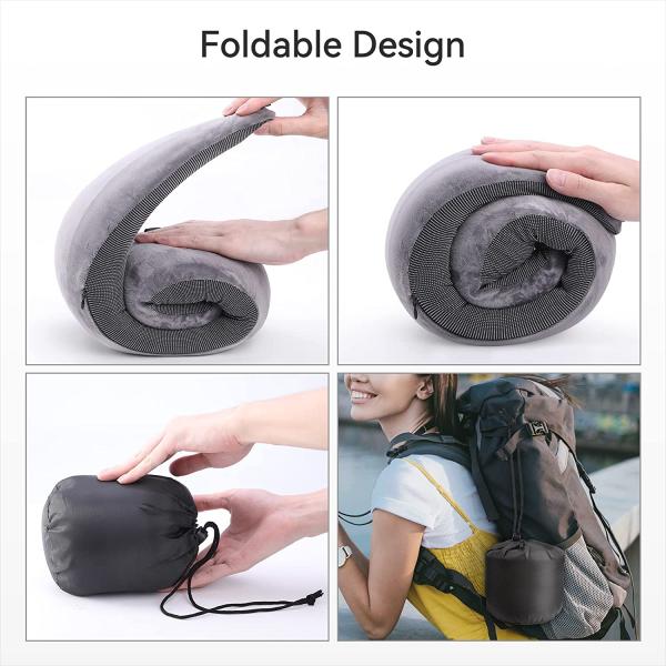 Removable and Washable Memory Foam U Shape Travel Neck Pillow for Airplane Portable