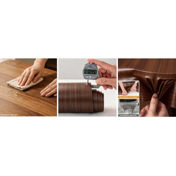 Wood Style Pvc Lamination Sheet Film Anti Mildew For Furniture Interior Decoration