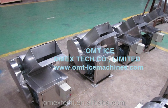 Electric Stainless Steel Ice Crushing Machine for Round Ice Block 10-100ton/24hrs Performance