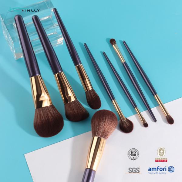OEM 8PCS Cosmetic Makeup Brush Set Eco Friendly Professional Travel With Wooden Handle