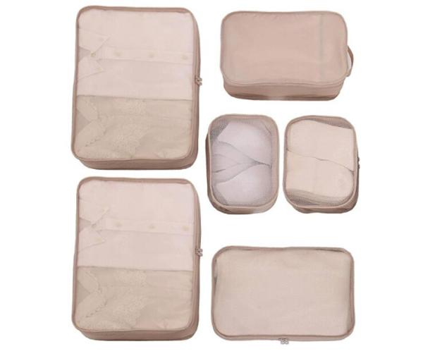 Small Travel Packing Cubes System Stylish Padded Individual Labeled Washable Durable