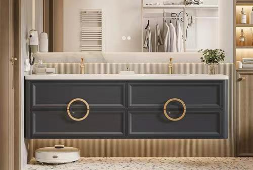 36 Inch Modern Sink Storage Basin Bathroom Vanity with Smart LED Mirror Customized Design
