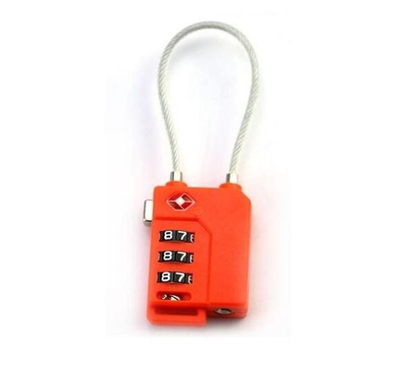 Cable lock PC material TSA travel lock& Fashion Design Tsa Luggage Lock& Tsa Bag Number Lock