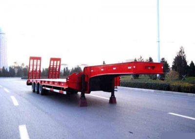 Baixos da cama eixos do caminhão de reboque 3 semi 80 toneladas 17m para a máquina de carregamento da construção