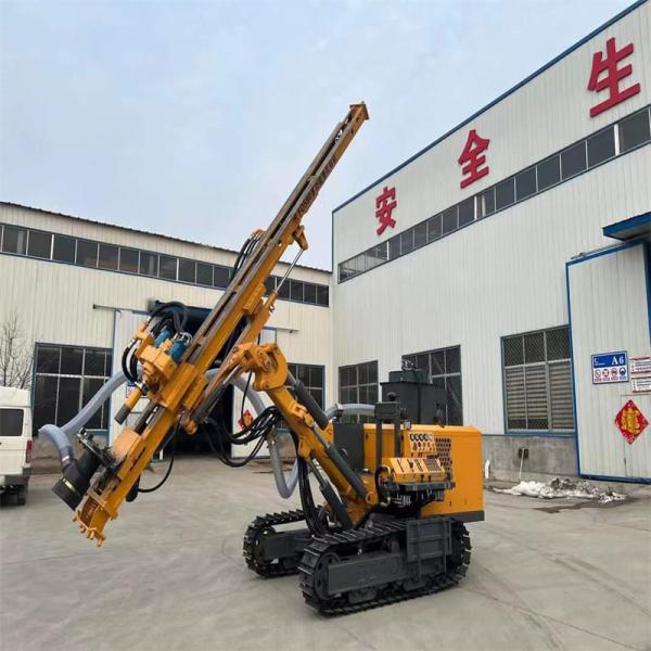 Rock Drilling Pneumatic DTH Drilling Rig Dia 100-150mm Drill Hole with AC Motor