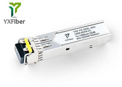 módulo frente e verso da fibra ótica de Mbps SFP do conector 155 de 80km LC