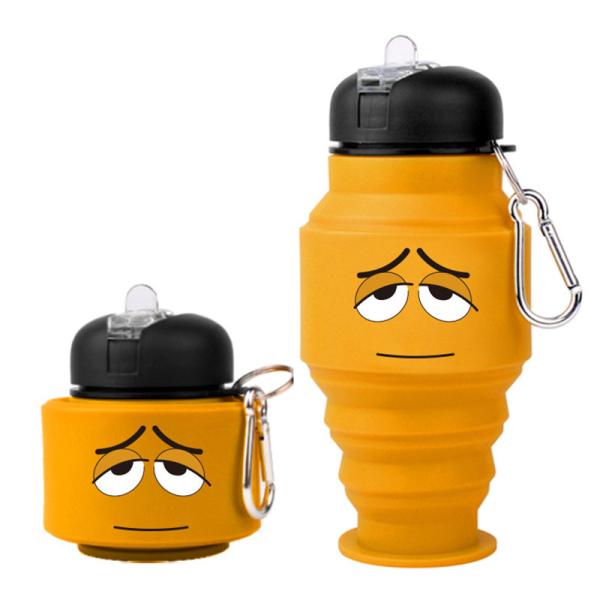 Путешествие Портативный спортивный складной бутылка с водой Силикон многоразовый протекающий складной для тренажерного зала