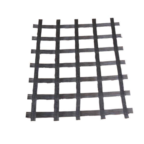 100-100KN/M PET Biaxial BX Polyester Mesh Geogrid For Base Soil Slope Reinforce