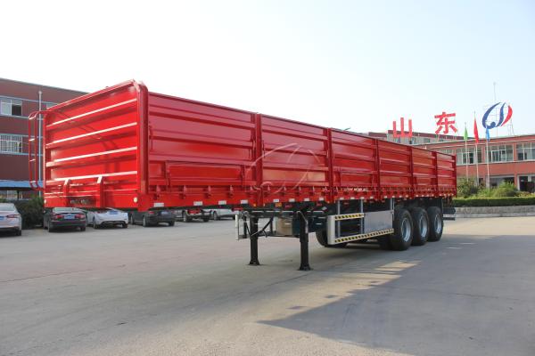 3 Axles Heavy Duty Sidewall Semi Truck Trailers For Cargo Transport