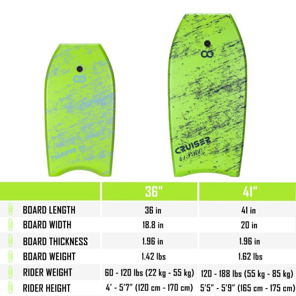 Modern 36'' Body Board for Adult Bodyboard with EPS Core Woowave Fashion Water Sports