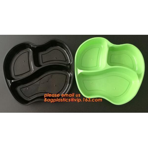 Коробка бенто пластикового устранимого пластикового взятия качества еды отсутствующая с 4 отсек, пищевой контейнер контейнеров пластиковый течебезопасный