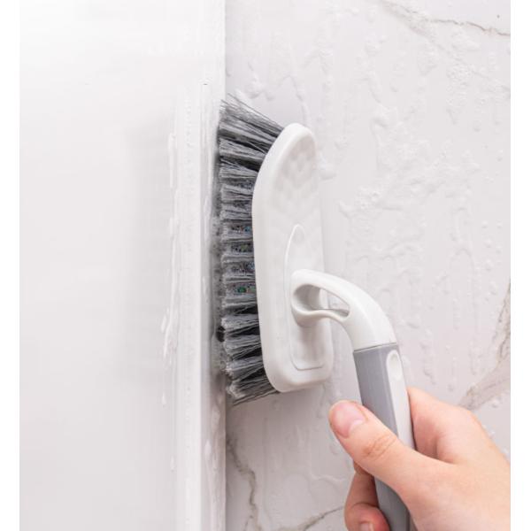 Plastic Nylon Kitchen Washing Brush / Bathroom Cleaning Brush With Long Handle