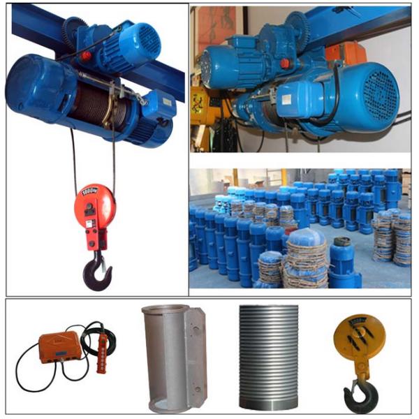 Electric Wire Rope Winch for Single Girder / Gantry / Cantilever Cranes