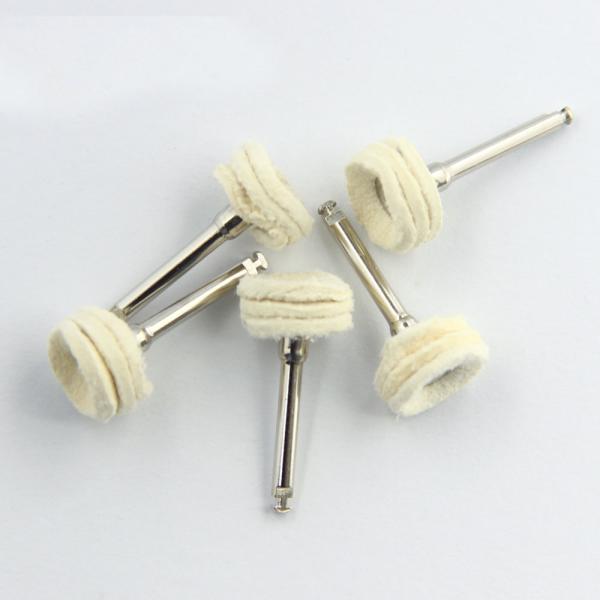 Smart Dental Prophy Brush For Braces Flat Disc Shape Leather Yellow Soft Wheel Shape