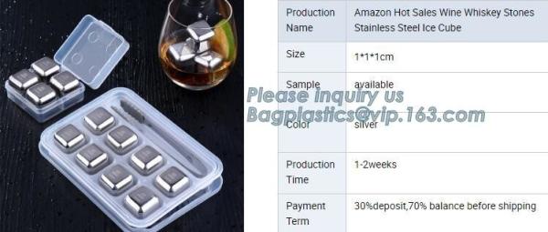 stainless steel whisky stones free sample reusable metal ice cubes, Stainless Steel Whiskey Chilling Rocks Ice Cube Whis