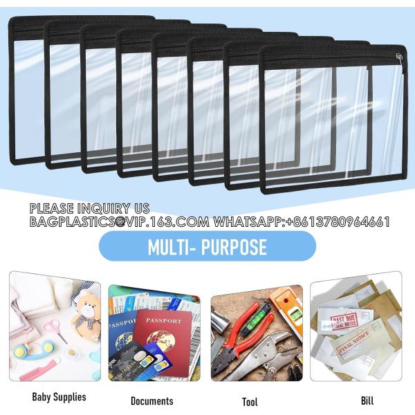 Zipper Pouches Water-Resistant Zip Bag For School Office Supplies, Puzzles & Games Organizing Storage