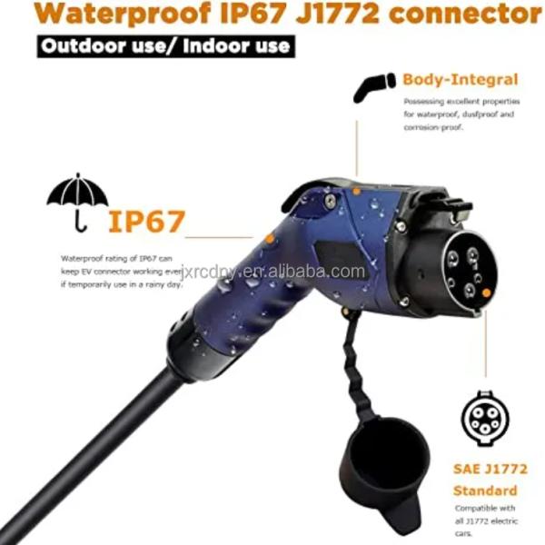 RDC 16A 32A 80A 5M Charging Cable Female Plug To Type1 Male Socket EV Charging Connector