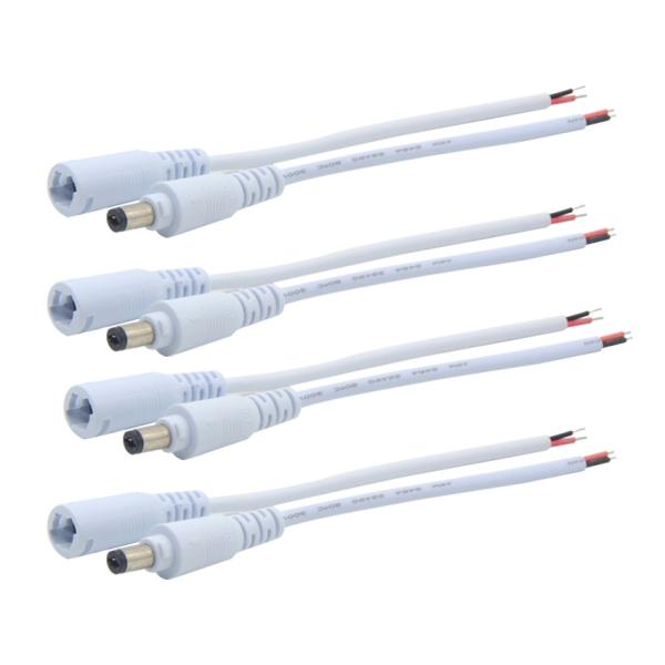 12V 24V DC Power Cable 5.5x2.1mm 5.5x2.5mm for CCTV Cameras