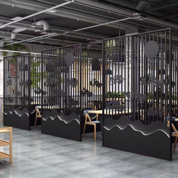 Luxury Modern Stainless Steel Hotel Furniture Empty Screen Hotel Room Divider Partition