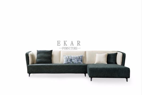 Living Room Furniture L Shaped Fabric Couch Corner Sofa Set