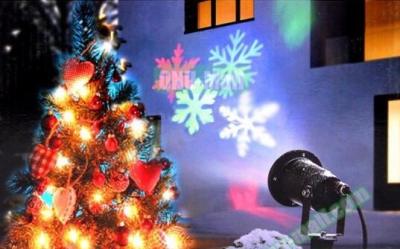 IP44 Waterproof Christmas Outdoor Snow Snowflake Pattern LED Projector Laser Light for Garden Yard
