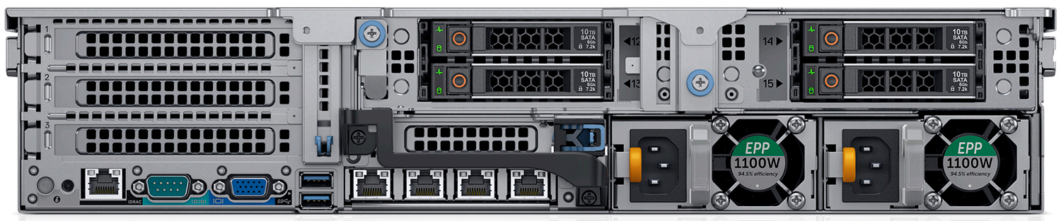 Сервер шкафа DELL EMC Poweredge R740xd 2U сервера хранений 192TB