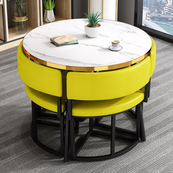 New Arrival Modern Round Dining Table Set Space-Saving South American Style Chair for Home Bedroom Living Room or Restaurant