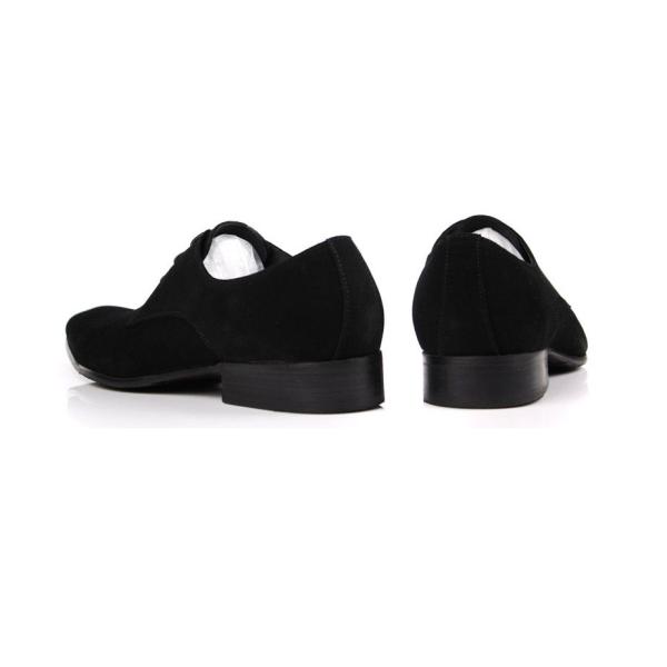 Classic PU Suede Upper Men Formal Dress Shoes Oxfords Style Mens Black Casual Shoes