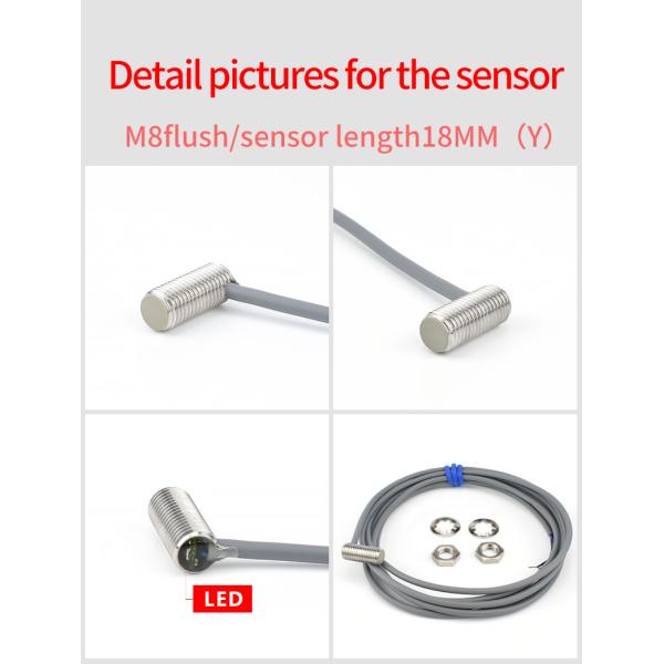 M8 Series Inductive Proximity Switch Sensor Waterproof Shockproof IP67